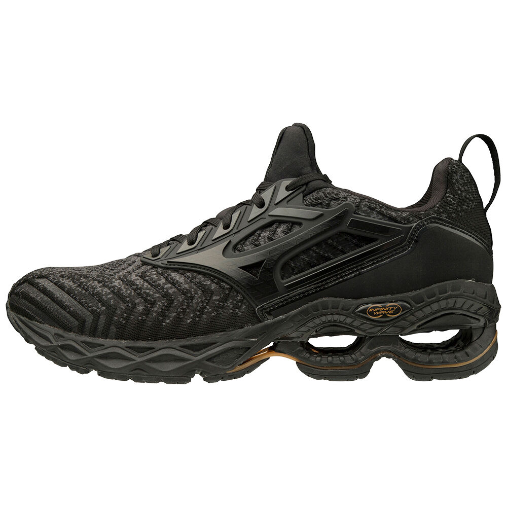 Scarpe Running Mizuno Wave Creation Waveknit Uomo - Grigie Scuro/Nere - 45197-HTGD